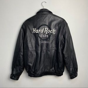 Hard Rock Cafe Leather Jacket Mens sz S